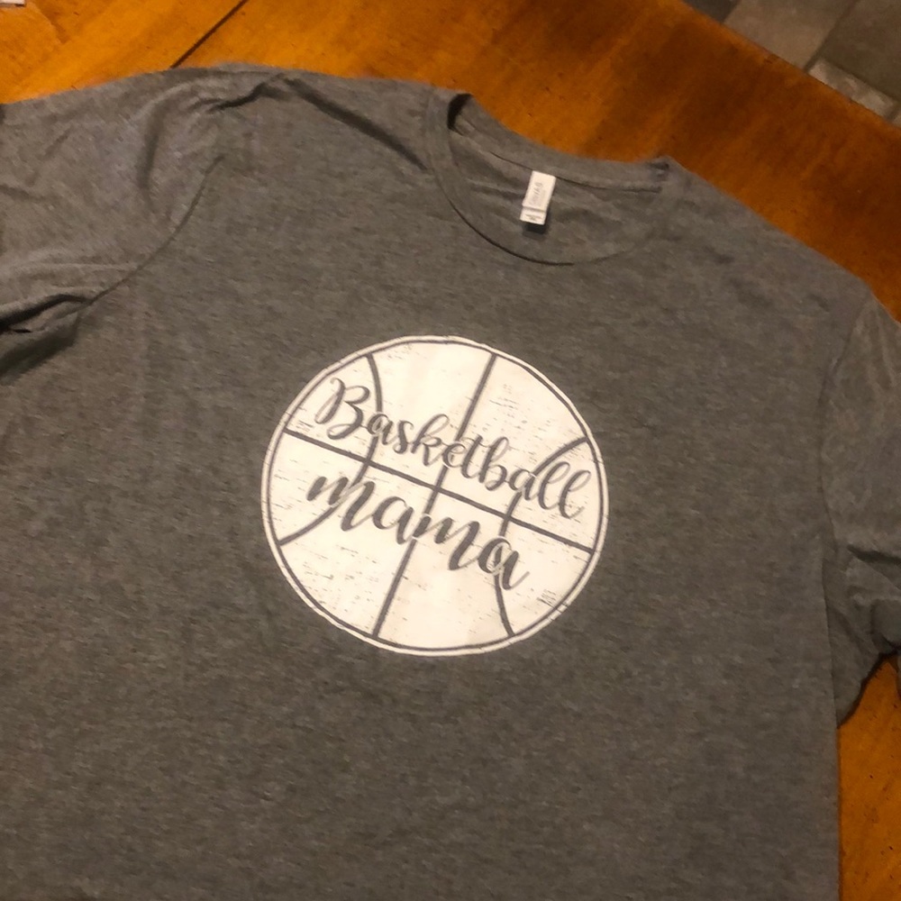 NWOT 2XL grey Basketball Mama Tee Bella Canvas